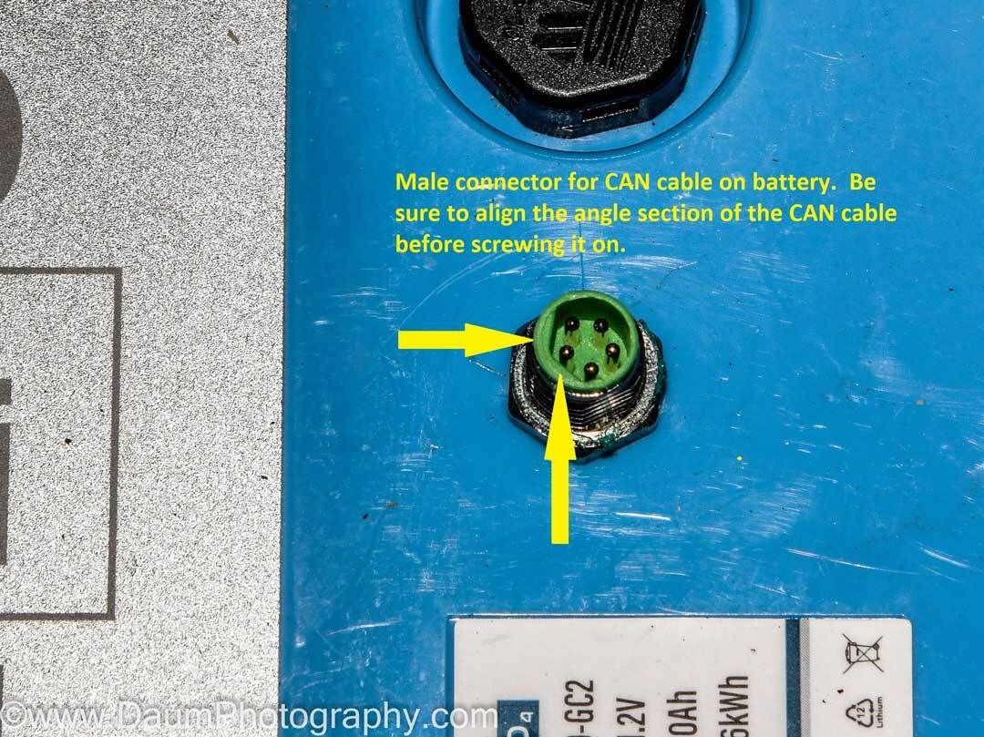 CAN Cable Male Connector on InSight Battery
